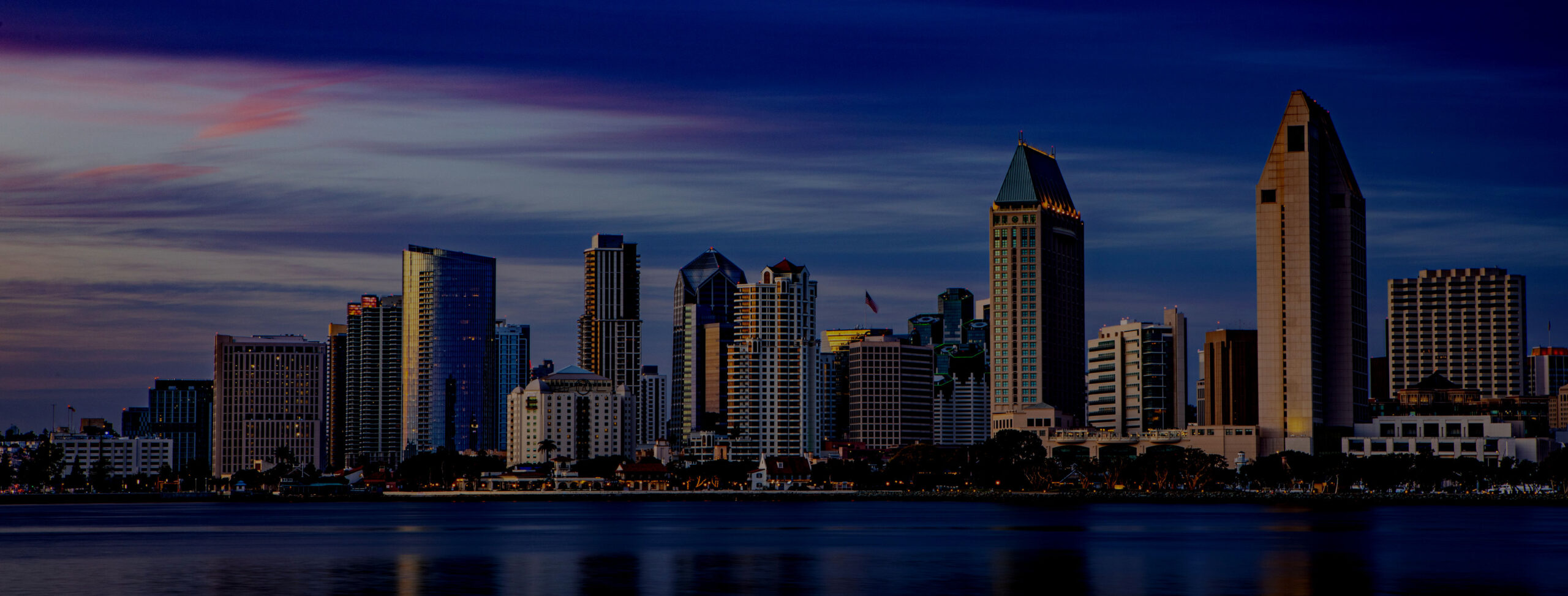 San Diego Skyline A Wide Format Darker
