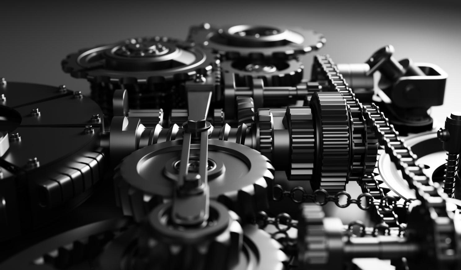 Interconnected gears representing the coordinated due diligence required in an asset purchase transaction