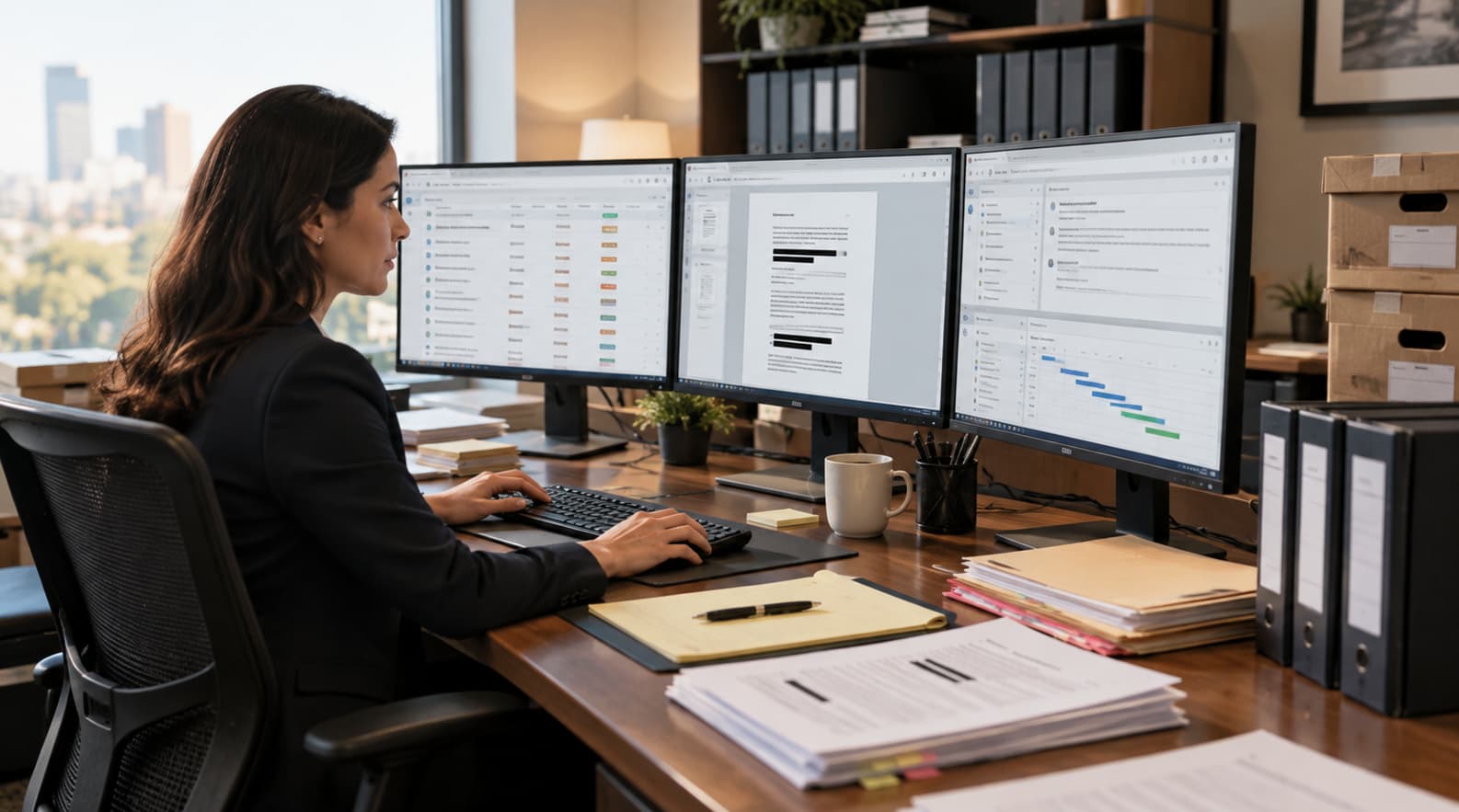 Attorney using technology to organize litigation documents and case information